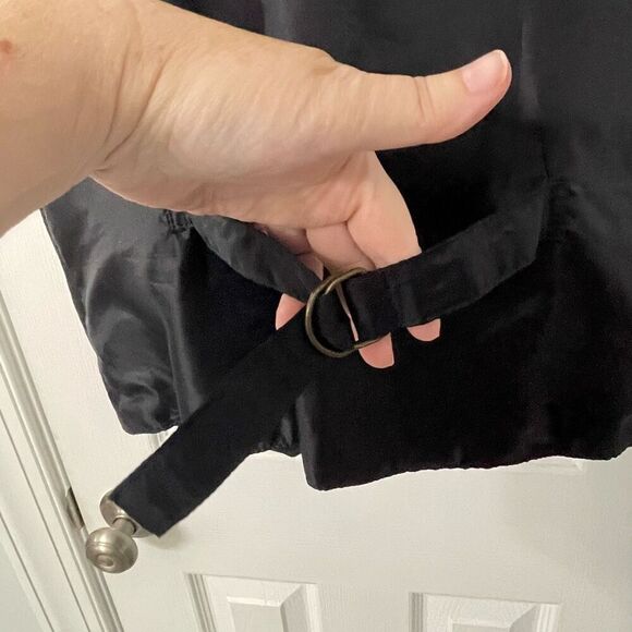 Men’s Italy Black Genuine Leather Vest XL Western Button Front Lined Cowboy Styl - Picture 8 of 12